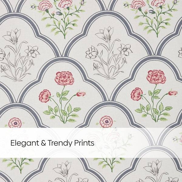Cotton Printed Pack Of 2Curtain Classic Trellis, Multicolor