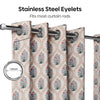 Cotton Printed Pack Of 2 Curtain Terracotta Trellis ,Multicolor