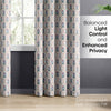 Cotton Printed Pack Of 2 Curtain Terracotta Trellis ,Multicolor