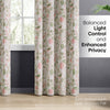 Cotton Printed Pack Of 2 Curtain Curtain Pastel Aviary, Green