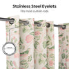 Cotton Printed Pack Of 2 Curtain Curtain Pastel Aviary, Green