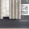 Cotton Printed Pack Of 2 Curtain Curtain Pastel Aviary, Green