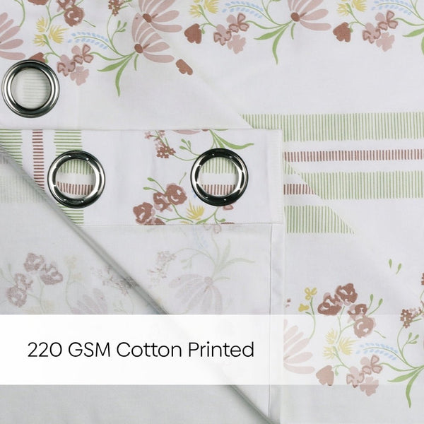 Cotton Printed Pack Of 2 Curtain Maison Fleurée Multicolor