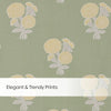 Cotton Printed Pack Of 2 Curtain Curtain Soleil Botanique Sage