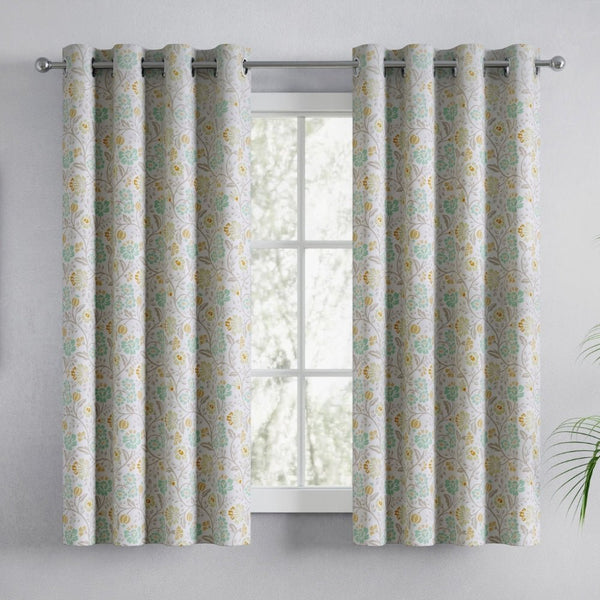 Cotton Printed Pack Of 2 Curtain Rosaline Multicolor