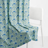 Cotton Printed Pack Of 2 Curtain Rosette Blue