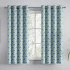 Cotton Printed Pack Of 2 Curtain Rosette Blue