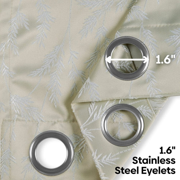 Whispering Willows Curtain Set, Champange