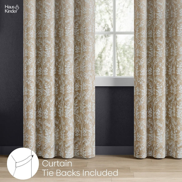 JacquardCurtains Shadowlace Fern, Stone