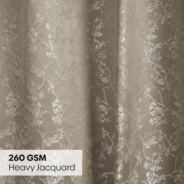 JacquardCurtains Shadowlace Fern, Stone