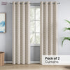 JacquardCurtains Champagne Crest, Stone