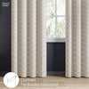 JacquardCurtains Champagne Crest, Stone