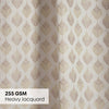 JacquardCurtains Champagne Crest, Stone