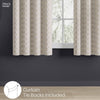 JacquardCurtains Champagne Crest, Stone