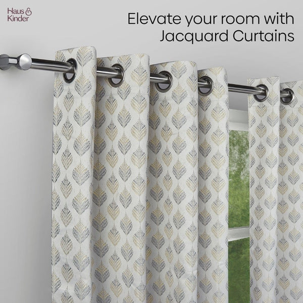 JacquardCurtains Silverleaf Harmony, Grey