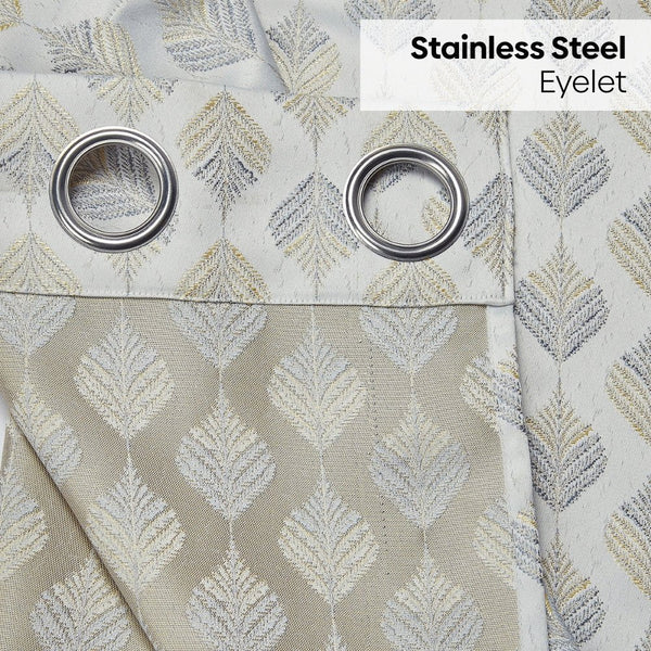 JacquardCurtains Silverleaf Harmony, Grey