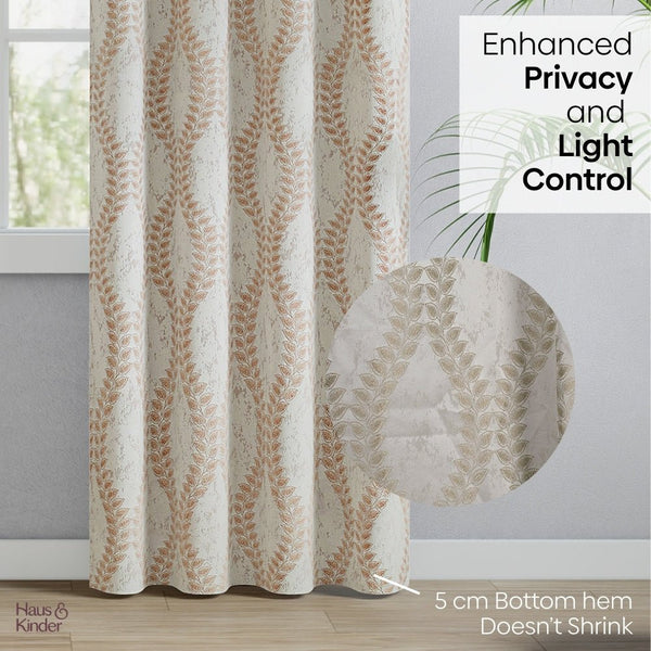 JacquardCurtain Stonevine Emboss, Stone