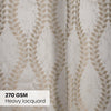 JacquardCurtain Stonevine Emboss, Stone