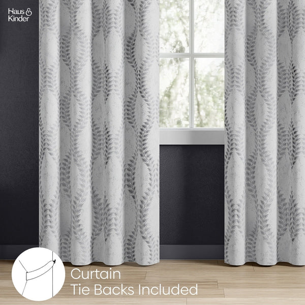 JacquardCurtain SliverGroove Emboss, Grey