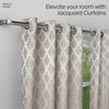 JacquardCurtain Stonehaven Damask, Stone