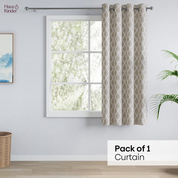 JacquardCurtain Stonehaven Damask, Stone