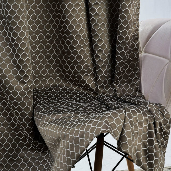 Mosaic Mirage Curtain Set, Moss