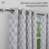 JacquardCurtain Silvercrest Damask, Grey