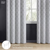 JacquardCurtain Silvercrest Damask, Grey