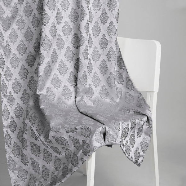 JacquardCurtain Silvercrest Damask, Grey