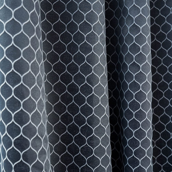 Mosaic Mirage Curtain Set, Slate