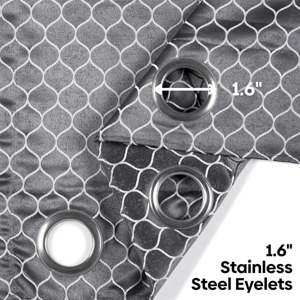 Mosaic Mirage Curtain Set, Slate
