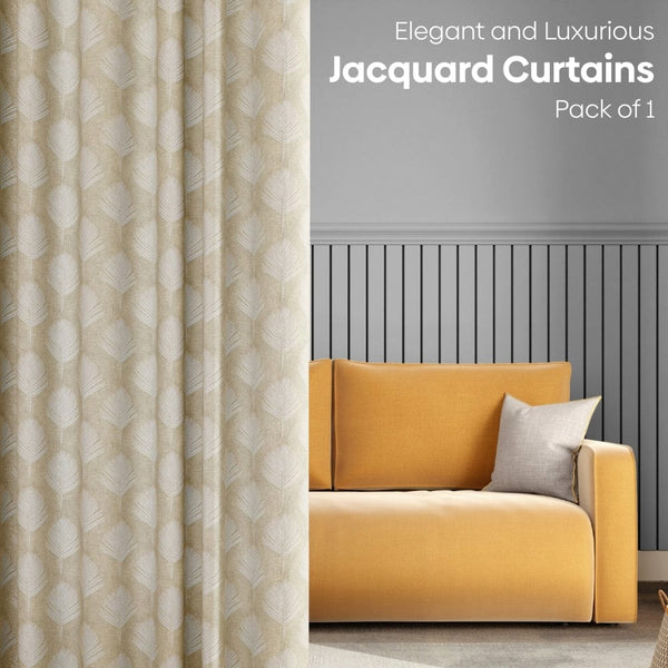 Palm Charm Curtain, Caramel