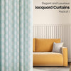 Palm Charm Curtain, Aqua