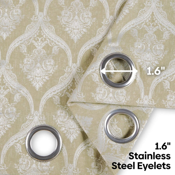 Ornate Symphony Curtain, Ivory