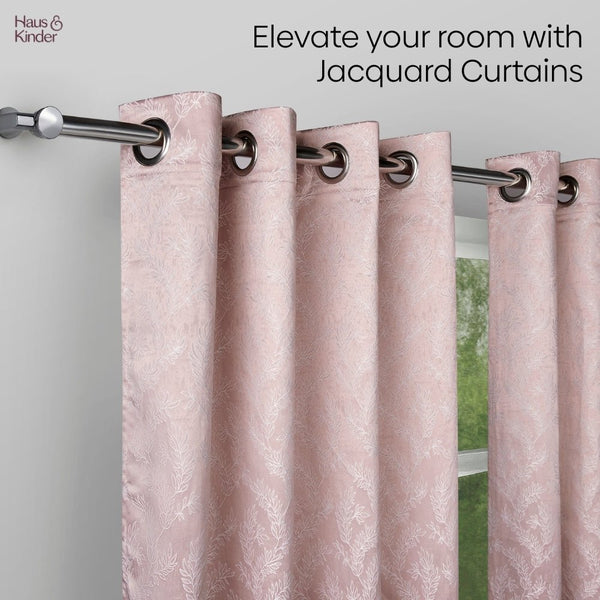 JacquardCurtains Whispering Willow, Pink