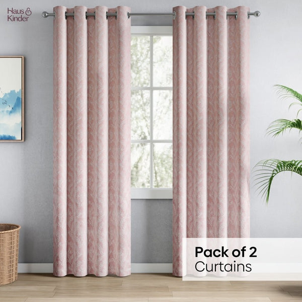 JacquardCurtains Whispering Willow, Pink