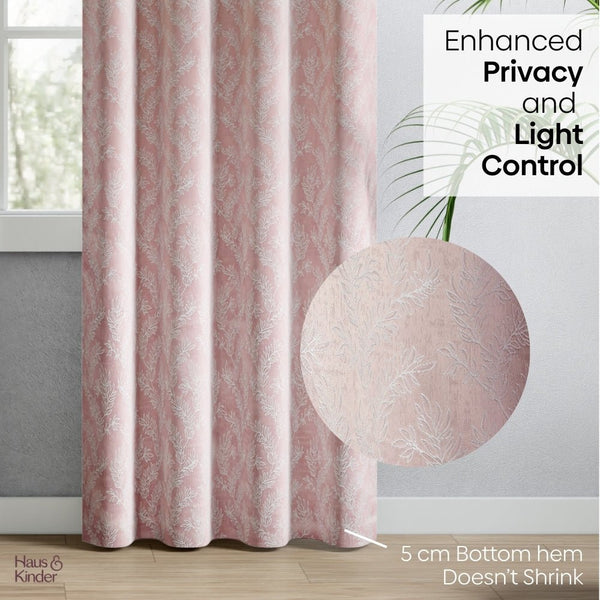 JacquardCurtains Whispering Willow, Pink