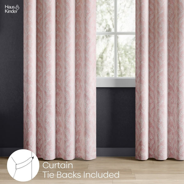 JacquardCurtains Whispering Willow, Pink