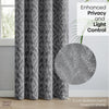 Jacquard Curtains Midnight Willow Steel, Grey