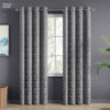 Jacquard Curtains Midnight Willow Steel, Grey