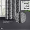 Jacquard Curtains Midnight Willow Steel, Grey