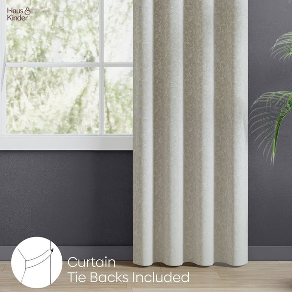 Poly Cotton JacquardCurtains Frosted Garden, Pista