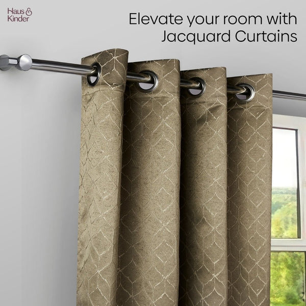 JacquardCurtains Urban Lattice, Moss