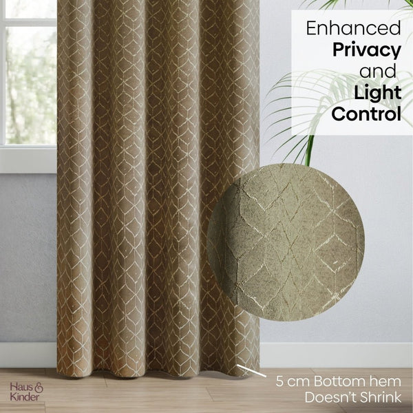 JacquardCurtains Urban Lattice, Moss