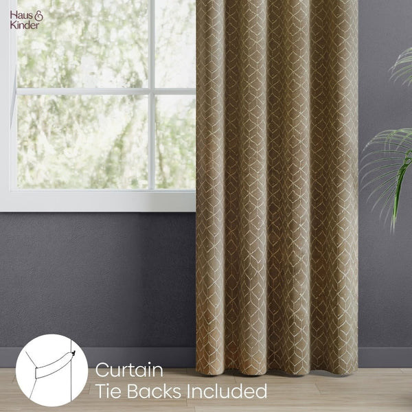 JacquardCurtains Urban Lattice, Moss