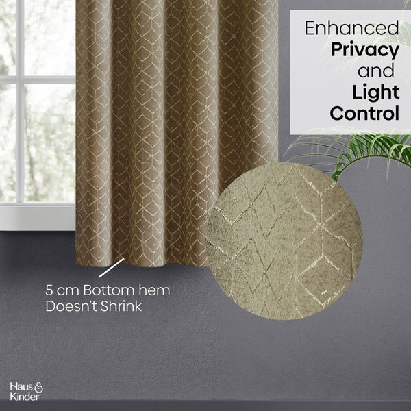 JacquardCurtains Urban Lattice, Moss