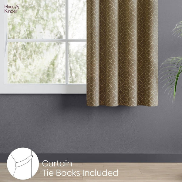 JacquardCurtains Urban Lattice, Moss