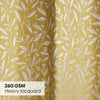 Poly Cotton JacquardCurtains Lemon Vine Weave, Lemon