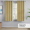 Poly Cotton JacquardCurtains Lemon Vine Weave, Lemon