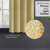 Poly Cotton JacquardCurtains Lemon Vine Weave, Lemon